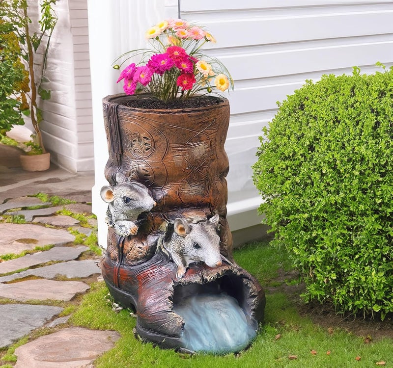 Euiroet Garden Rain Downspout Diverter, Splash Block & Gutter Extender, Decorative Gutter Extension Downspout, 3"x4" Downspouts, Eco-Friendly Resin, Unique Outdoor Decor Gift - Image 1